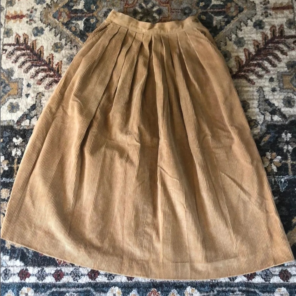 Tan Corduroy Skirt